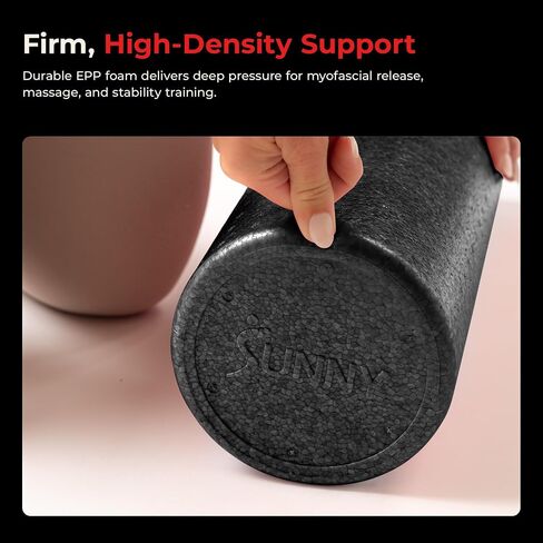 Sunny Health & Fitness High-Density Foam Roller 12" to 36", for Stretching & Muscle Recovery – Black, Blue, Pink in Saudi Arabia