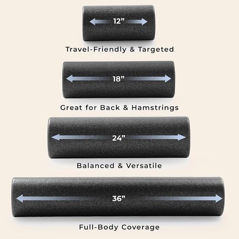 Sunny Health & Fitness High-Density Foam Roller 12" to 36", for Stretching & Muscle Recovery – Black, Blue, Pink in Saudi Arabia