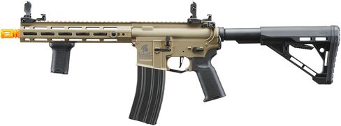 لانسر التكتيكي Gen 3 Hellion MLOCK 10 بوصة بوليمر خفيف الوزن متين M4 Airsoft MLOK AEG مع غطاء متوسط ​​عالي السرعة مع مشغل قابل للبرمجة (ETU & MOSFET) in Kuwait