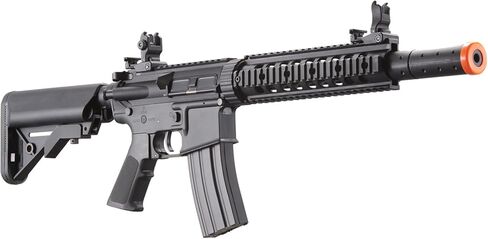لانسر التكتيكي Gen 2 SD M4 بوليمر (سكة حديدية طويلة) - بندقية Piactinny Rail AEG كاملة/شبه تلقائية مع 0.20 جرام BBS وشاحن وبطارية in Kuwait