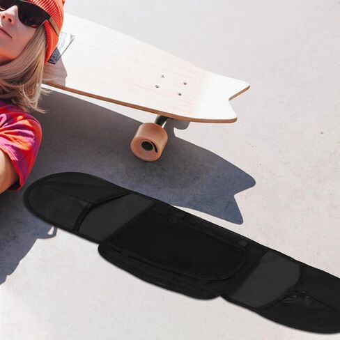 PartyKindom Multi-functional Skateboard Shoulder Bag with Spacious Storage for Skateboards and Accessories Portable Sling Carrier for Skateboarding Gear Thick PVC in Saudi Arabia