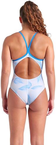 Arena Women's Performance Frozen Leaves Lightdrop Back Athletic One Piece Swimsuit in Saudi Arabia