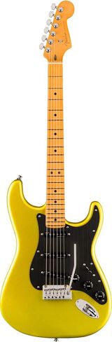 Fender American Ultra II Stratocaster - حزمة حمراء شريرة مع حقيبة وحزام وكابل وقبعة ومجموعة تنظيف الجيتار in Saudi Arabia