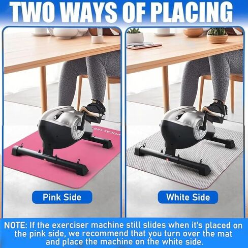 Non-Slip Workout Mat for Under Desk Ellipticals, Exercise Mat for Ellipse Leg Exerciser Machine & Under Desk Bike Pedal Exerciser, Apply to Foot Leg Pedal Exerciser Fitness 6mmThick in Saudi Arabia