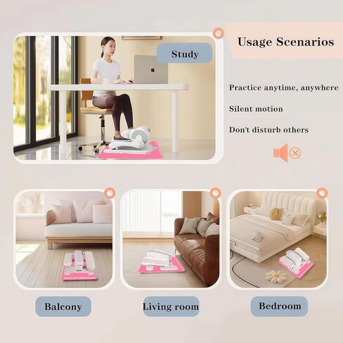 Non-Slip Workout Mat for Under Desk Ellipticals, Exercise Mat for Ellipse Leg Exerciser Machine & Under Desk Bike Pedal Exerciser, Apply to Foot Leg Pedal Exerciser Fitness 6mmThick in Saudi Arabia