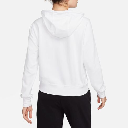 Nike Dri-FIT One Women's Full-Zip French Terry Hoodie (WHITE/BLACK, FB5198-100) Size Medium in Saudi Arabia