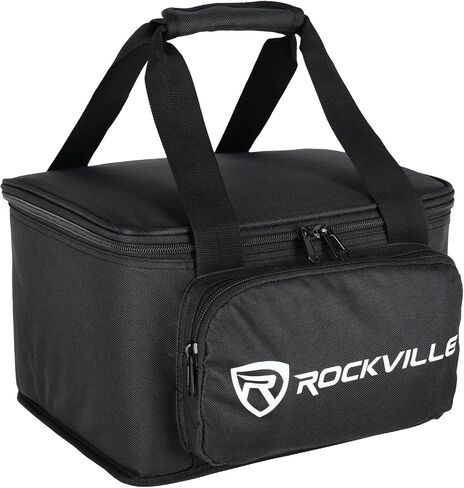 Rockville RLBF4 Light Bag for 4 DJ Par or Uplights | Includes Removable Dividers and Padded Interior for Secure Transport in Saudi Arabia