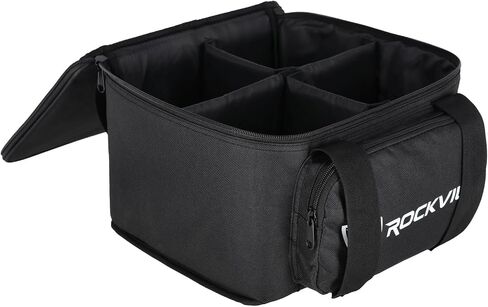 Rockville RLBF4 Light Bag for 4 DJ Par or Uplights | Includes Removable Dividers and Padded Interior for Secure Transport in Saudi Arabia