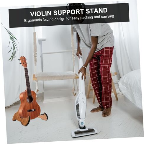 Foldable Violin Support Stand Vertical Holder for Violin Guitar and Musical Instruments Portable and Ergonomic Design for Easy Carrying and Use Durable Construction for Performance in Saudi Arabia