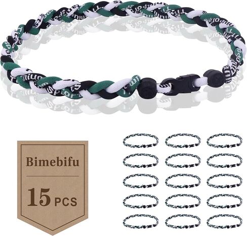 15-Pack Baseball Necklaces for Boys, 18 Inch Braided Baseball Necklace with Ideal Team Gifts & Baseball Party Favors, Multi-Color Sport Rope Necklace in Saudi Arabia