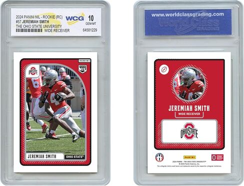 2024 Panini Nil Jeremiah Smith WR The Ohio State University Rookie Card #57 - Graded GEM-Mint 10 in Saudi Arabia