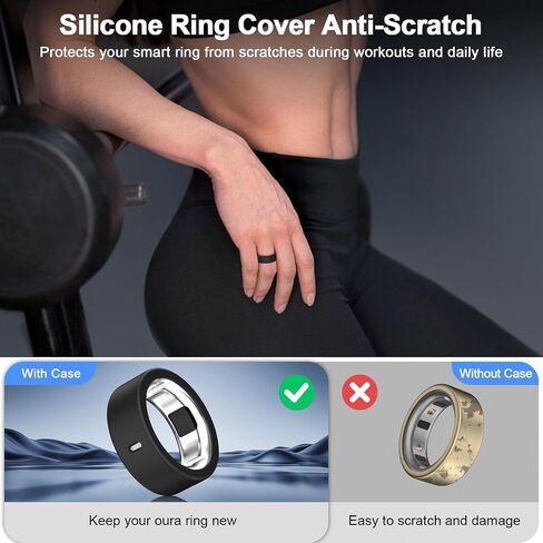 8 Pack Cover Compatible with Oura Ring Gen 4/Oura Ring Gen 3 Horizon/Heritage,Charging Derectly,Matte Texture Wear-Resistant Anti-Scratch TPU Protector for Oura Rings Women Men（A,Size 8 in Saudi Arabia