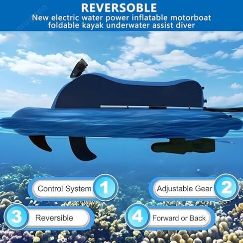 Inflatable Jet Ski with Underwater Thruster, Electric Motor Scooter for Sightseeing, 35-180 Min Runtime, 331 lb Capacity, Portable Watercraft for Fun Adventures in Saudi Arabia