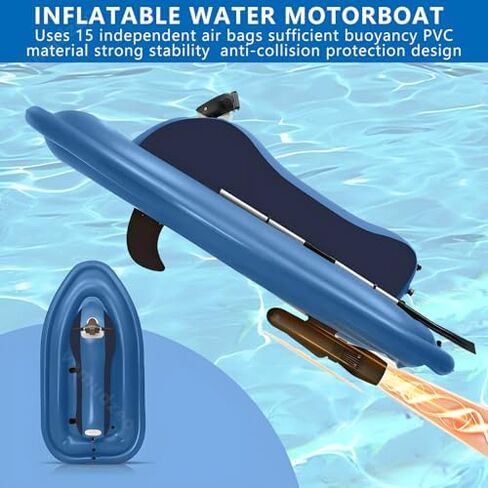 Inflatable Jet Ski with Underwater Thruster, Electric Motor Scooter for Sightseeing, 35-180 Min Runtime, 331 lb Capacity, Portable Watercraft for Fun Adventures in Saudi Arabia