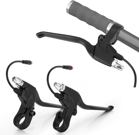 PSLER 22 مللي متر Ebike الفرامل رافعة دراجة كهربائية الفرامل مقبض 2 أسلاك اليسار واليمين E-الدراجة استبدال أجزاء ل Q20 I9 in Saudi Arabia