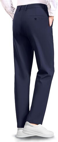 Safort Mens Golf Pants Dress Work Stretch Slim Slacks Classic Fit Comfy Straight Leg Casual Trousers with Pockets in Saudi Arabia