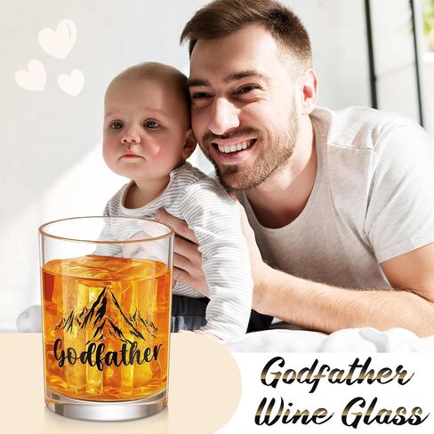 6 Pcs Godfather Proposal Gift Will You Be My Godfather Gift Box Set Includes Wine Glass Bracelet Keychain Card Socks for God Father Uncle from Godchild Baptism Father's Day(Uncle) in Saudi Arabia
