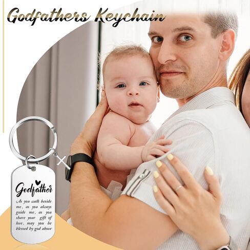 6 Pcs Godfather Proposal Gift Will You Be My Godfather Gift Box Set Includes Wine Glass Bracelet Keychain Card Socks for God Father Uncle from Godchild Baptism Father's Day(Uncle) in Saudi Arabia