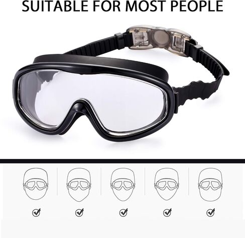 2 Pack Kids Swim Goggles, Swimming Glasses for Children from 3 to 15 Years Old in Saudi Arabia