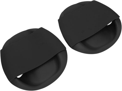 Dioche Ergonomic Swim Training Paddle with Silicone Straps for Increased Propulsion and Safe Swimming - Large Black PP Hand Paddle for Freestyle and All Strokes in Saudi Arabia
