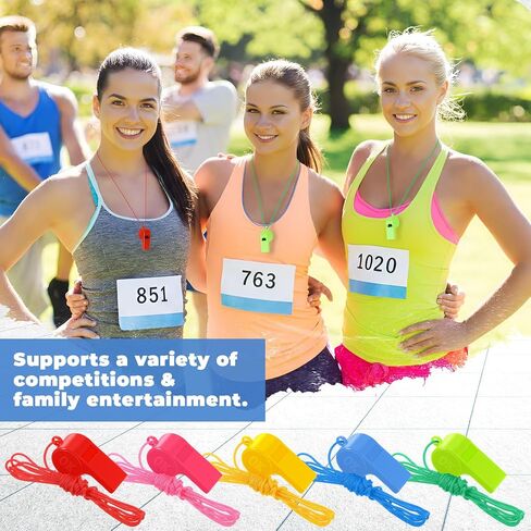 300 Pcs Plastic Whistles Bulk with Lanyard Loud Crisp Sound Sports Whistle for Christmas Birthday Party Goody Bag Fillers Referees Coaches Survival Emergency Camping, 5 Brilliant Colors in Saudi Arabia