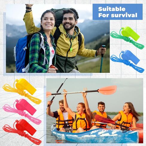 300 Pcs Plastic Whistles Bulk with Lanyard Loud Crisp Sound Sports Whistle for Christmas Birthday Party Goody Bag Fillers Referees Coaches Survival Emergency Camping, 5 Brilliant Colors in Saudi Arabia