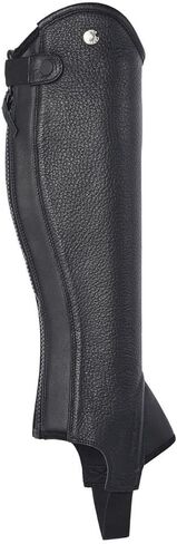 Dover Saddlery Ladies' Stay Tight Leather Half Chaps, Color: Black, Size: Small in Saudi Arabia