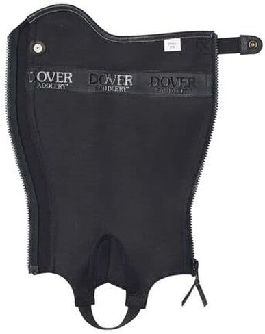 Dover Saddlery Ladies' Stay Tight Leather Half Chaps, Color: Black, Size: Small in Saudi Arabia