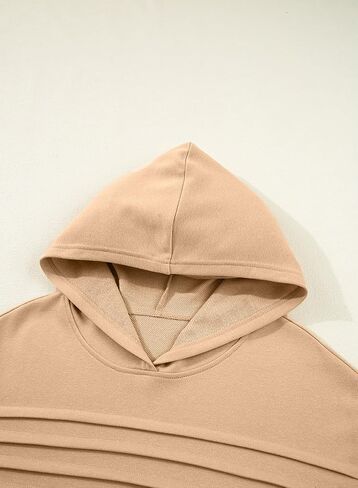 SHEWIN Womens Hoodies Casual Long Sleeve Pleated Solid Sweatshirt Fall Fashion 2025 Pullover Tops Regular Fit in Saudi Arabia