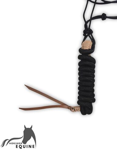 Premium Braided Rope Halter with Lead Rope for Horses, Durable Hand-Tied Adjustable Nylon Horse Headcollar with Knots for Trail Riding, Lightweight Equestrian Western Tack in Saudi Arabia