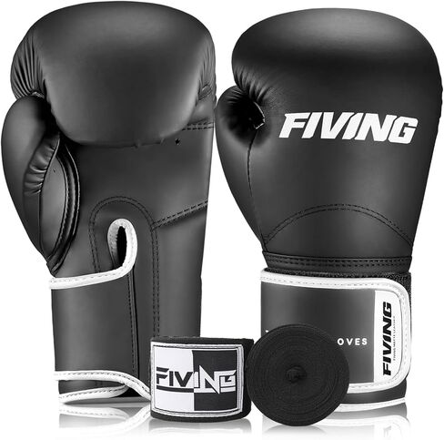 قفازات الملاكمة للرجال والنساء مع لفافات يدوية، قفازات تدريب احترافية الملاكمة التايلاندية، قفازات ثقيلة للكبار للملاكمة والكيك بوكسينغ والفنون القتالية المختلطة MMA in Kuwait