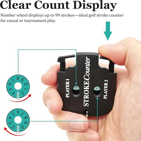 Golf Stroke Counter, Compact Manual Clicker Counter for Golf, Fitness, Events, Easy One-Hand Tally Counter, Durable Umpire Clicker in Saudi Arabia