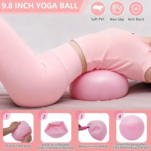 Pilates equipment for women, Home Pilates Kit with Counting Display Screen, Pilates ring and ball Set Magic Circle Hoop with Resistance Bands, Compact Toning Fitness Essentials Starter Set Accessories in Saudi Arabia