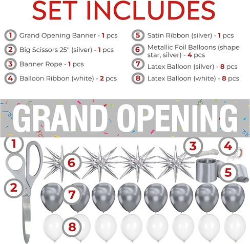 25" Giant Ribbon Cutting Scissors Silver — Heavy Duty Extra Large Grand Opening Ribbon Cutting Ceremony Scissors for Grand Openings Inaugurations Ceremonies & Special Events in Saudi Arabia