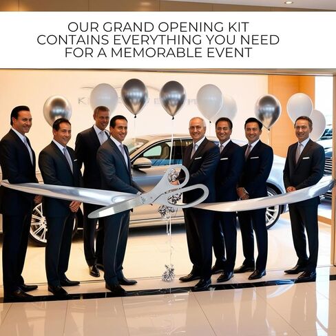 25" Giant Ribbon Cutting Scissors Silver — Heavy Duty Extra Large Grand Opening Ribbon Cutting Ceremony Scissors for Grand Openings Inaugurations Ceremonies & Special Events in Saudi Arabia