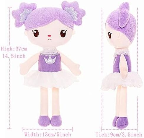 Dloveleya Dolls First Baby Girl Gifts Soft Studged Doll Yellow 15 "مع حقيبة هدايا in Kuwait