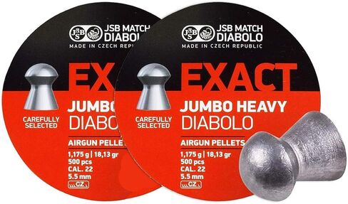 كريات مسدس هواء ثقيل جامبو من JSB 546287-500، 22 كالوري، 18.1 حبة، 500 قيراط، عبوتان in Kuwait