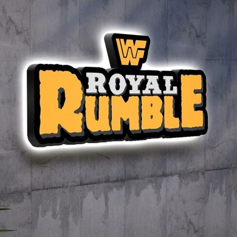Royal Rumble Style LED Neon Wall Light Decor USB Powered Dimmable 3D Design Night Light for Man Cave Game Room Home Wrestling Fans and Collectors (36x17 inches) in Saudi Arabia
