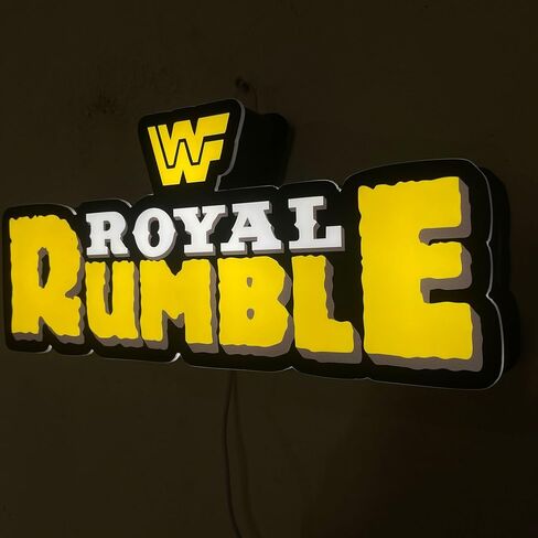 Royal Rumble Style LED Neon Wall Light Decor USB Powered Dimmable 3D Design Night Light for Man Cave Game Room Home Wrestling Fans and Collectors (36x17 inches) in Saudi Arabia
