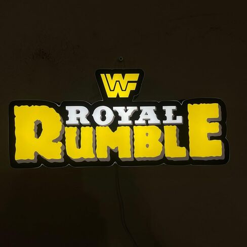 Royal Rumble Style LED Neon Wall Light Decor USB Powered Dimmable 3D Design Night Light for Man Cave Game Room Home Wrestling Fans and Collectors (36x17 inches) in Saudi Arabia