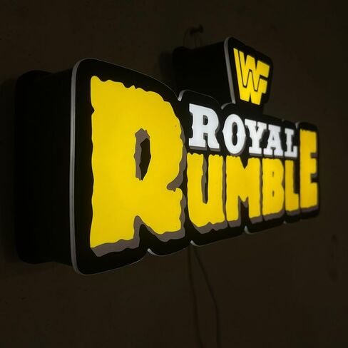 Royal Rumble Style LED Neon Wall Light Decor USB Powered Dimmable 3D Design Night Light for Man Cave Game Room Home Wrestling Fans and Collectors (36x17 inches) in Saudi Arabia