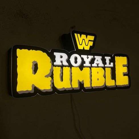 Royal Rumble Style LED Neon Wall Light Decor USB Powered Dimmable 3D Design Night Light for Man Cave Game Room Home Wrestling Fans and Collectors (36x17 inches) in Saudi Arabia
