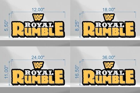 Royal Rumble Style LED Neon Wall Light Decor USB Powered Dimmable 3D Design Night Light for Man Cave Game Room Home Wrestling Fans and Collectors (36x17 inches) in Saudi Arabia