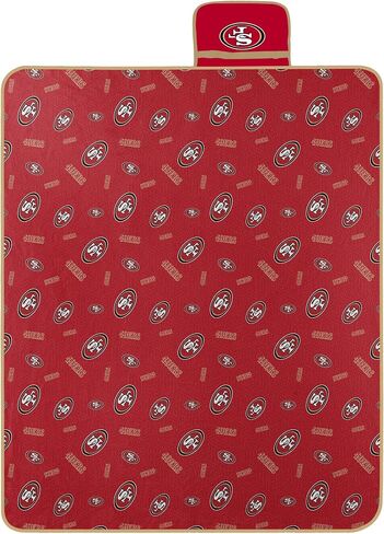 NORTHWEST NFL San Francisco 49ers Compact Travel Picnic Blanket, 50" x 60", Clean in Saudi Arabia