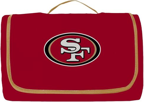 NORTHWEST NFL San Francisco 49ers Compact Travel Picnic Blanket, 50" x 60", Clean in Saudi Arabia