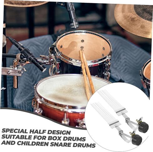 2 قطعة مقاومة للصدأ Snare طبل سلك الأشرطة العالمي قرع أداة ملحق نصف كمين حزام للتطبيل in Kuwait