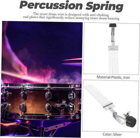 2 قطعة مقاومة للصدأ Snare طبل سلك الأشرطة العالمي قرع أداة ملحق نصف كمين حزام للتطبيل in Kuwait