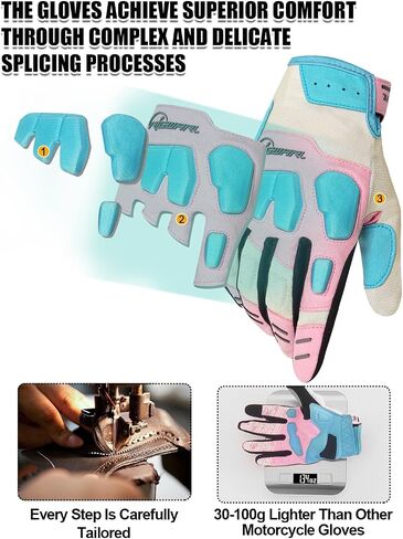 EUDE Mountain Bike Gloves - Anti-Fall Protection for Women and Men, Ultra-Thin and Breathable With Touchscreen Fingers for Riding, Motorcycle, ATV in Saudi Arabia