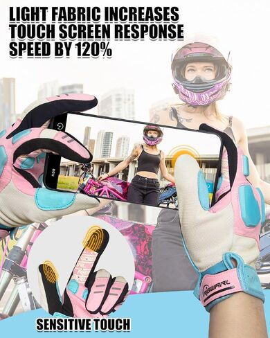 EUDE Mountain Bike Gloves - Anti-Fall Protection for Women and Men, Ultra-Thin and Breathable With Touchscreen Fingers for Riding, Motorcycle, ATV in Saudi Arabia
