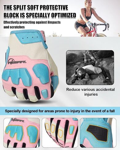 EUDE Mountain Bike Gloves - Anti-Fall Protection for Women and Men, Ultra-Thin and Breathable With Touchscreen Fingers for Riding, Motorcycle, ATV in Saudi Arabia